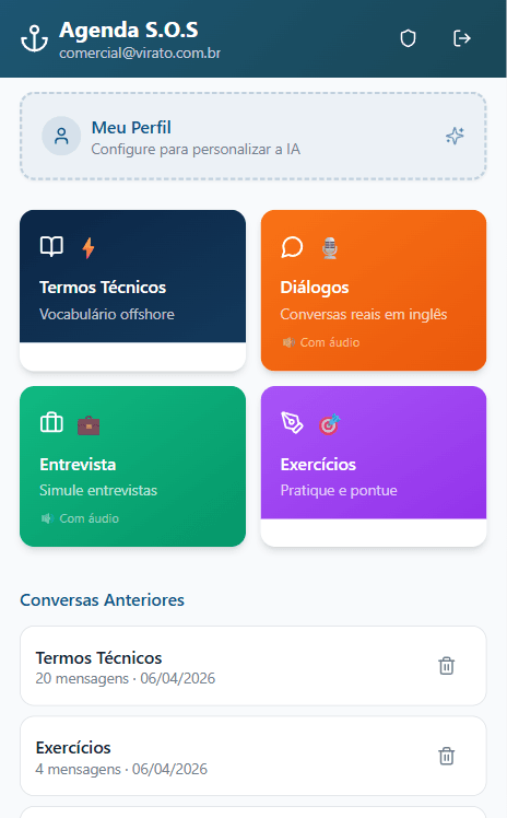 IA Tutor SOS para prática de inglês