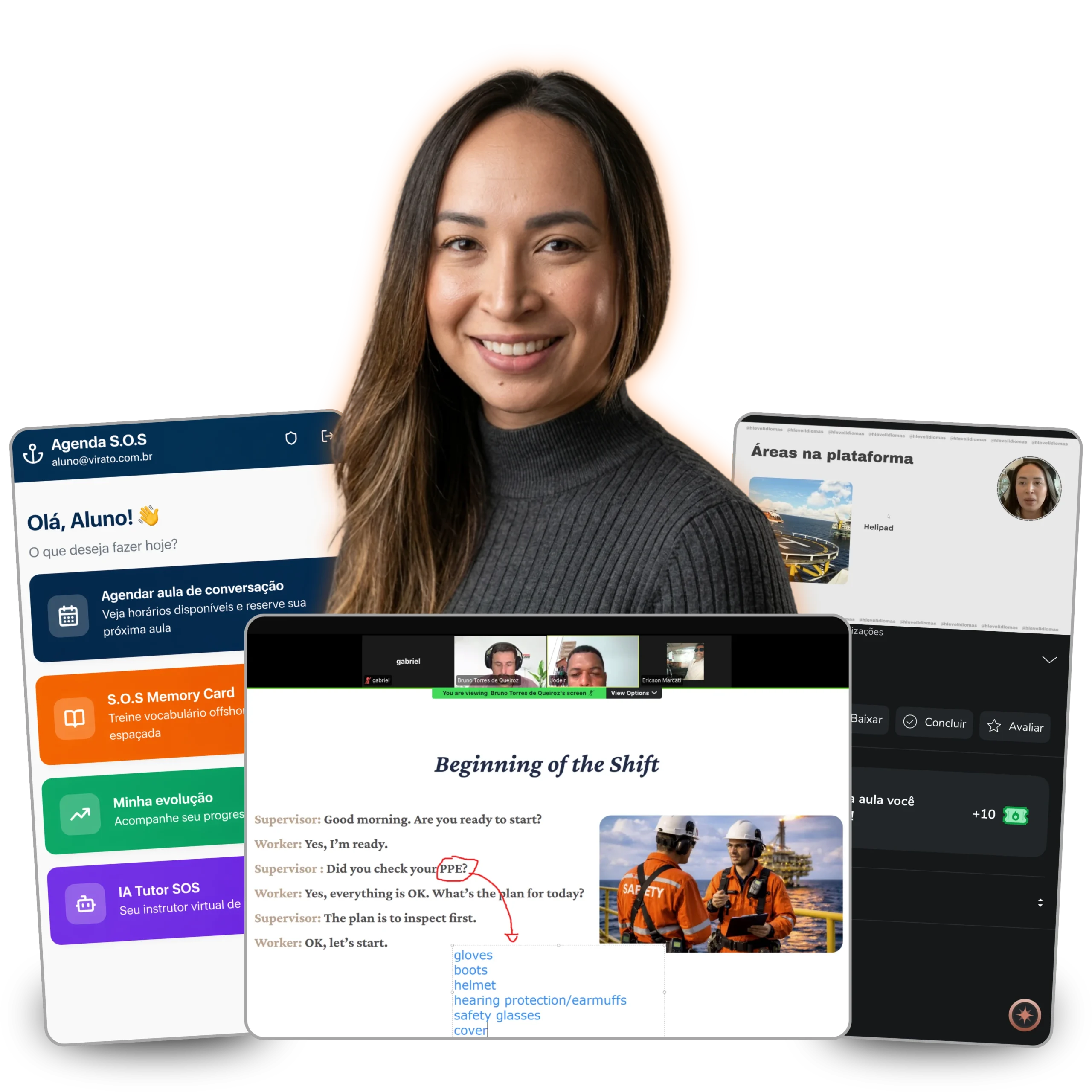 Mari apresentando o SOS Inglês Offshore